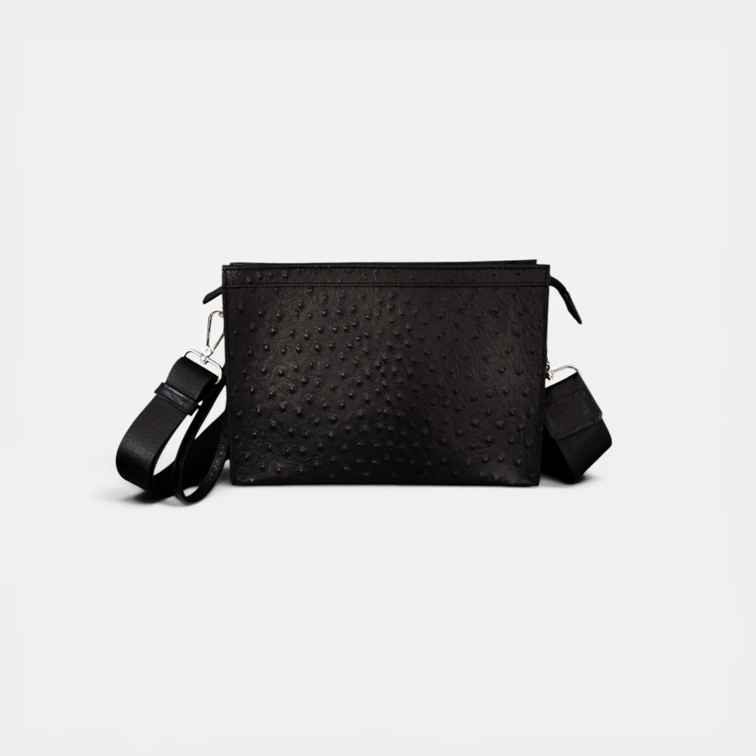 Sling Bag - Black ostrich leather