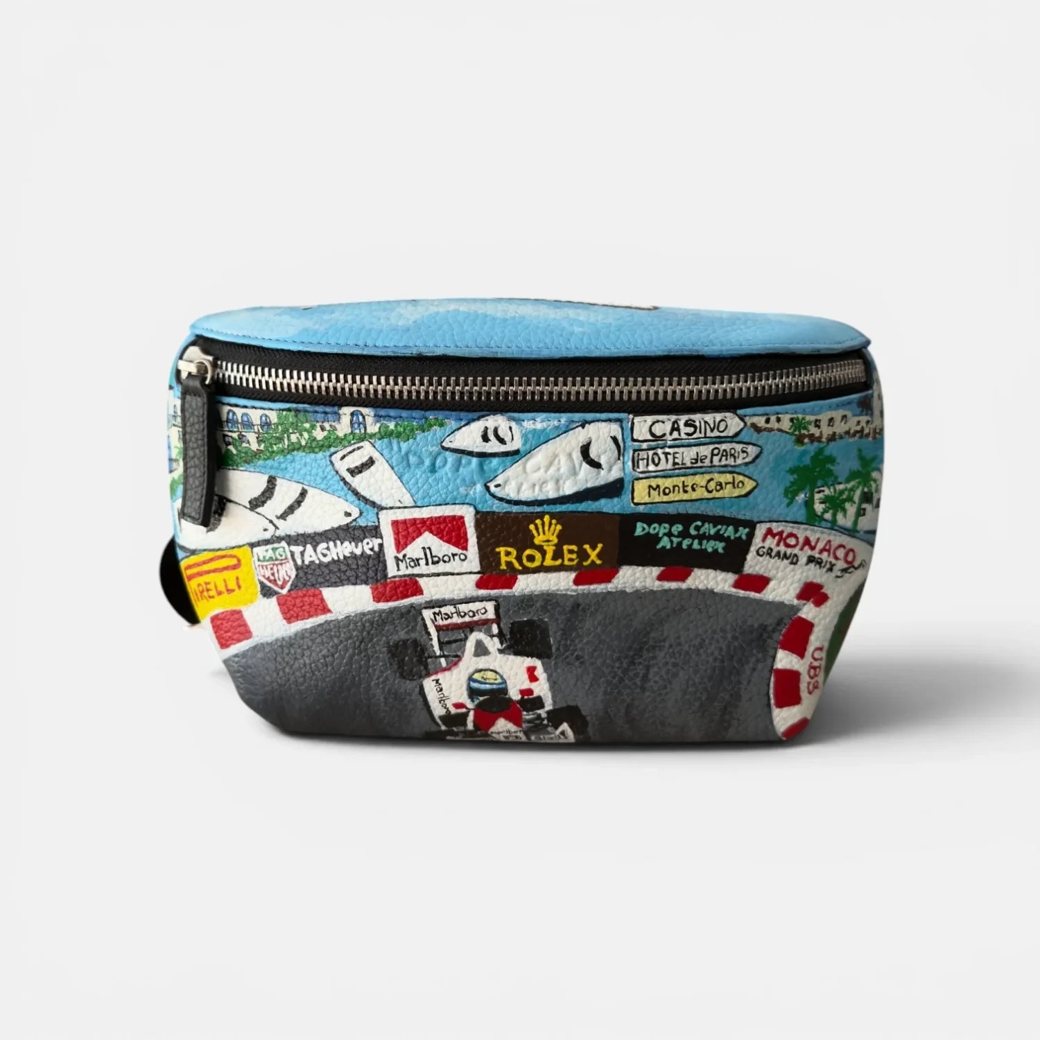 Crossbody bag - Black Leather F1 Monaco