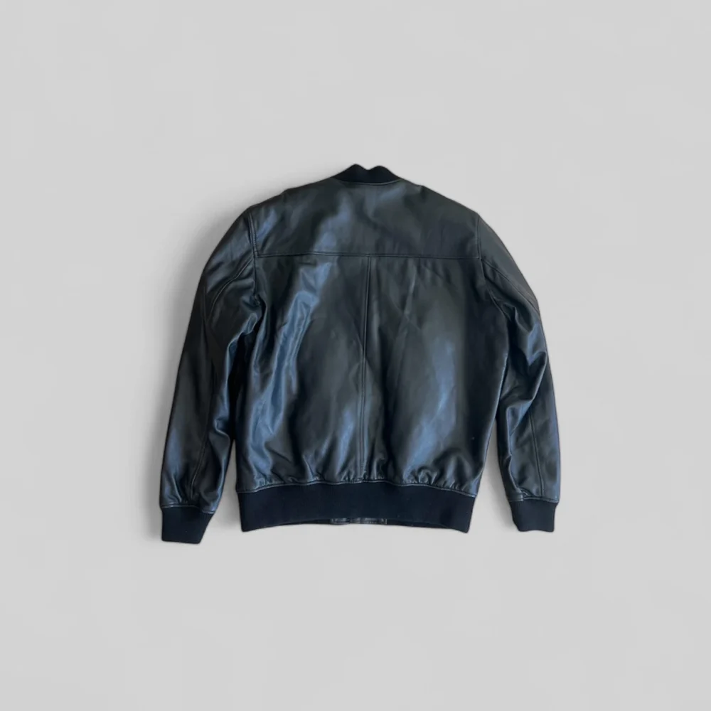 Bomber Leather Jacket - Image 2