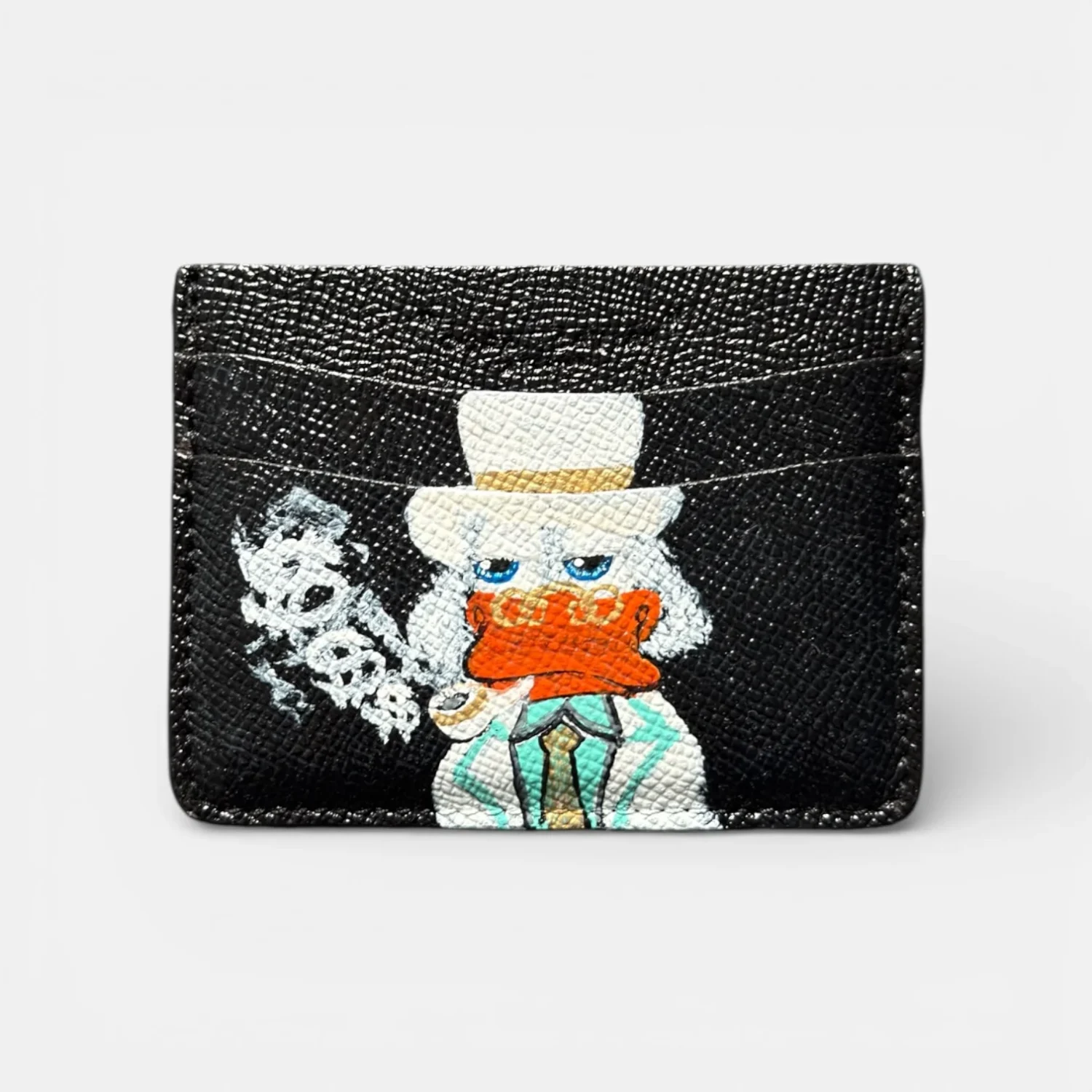 Cardholder - Black Leather Rich Mcduck