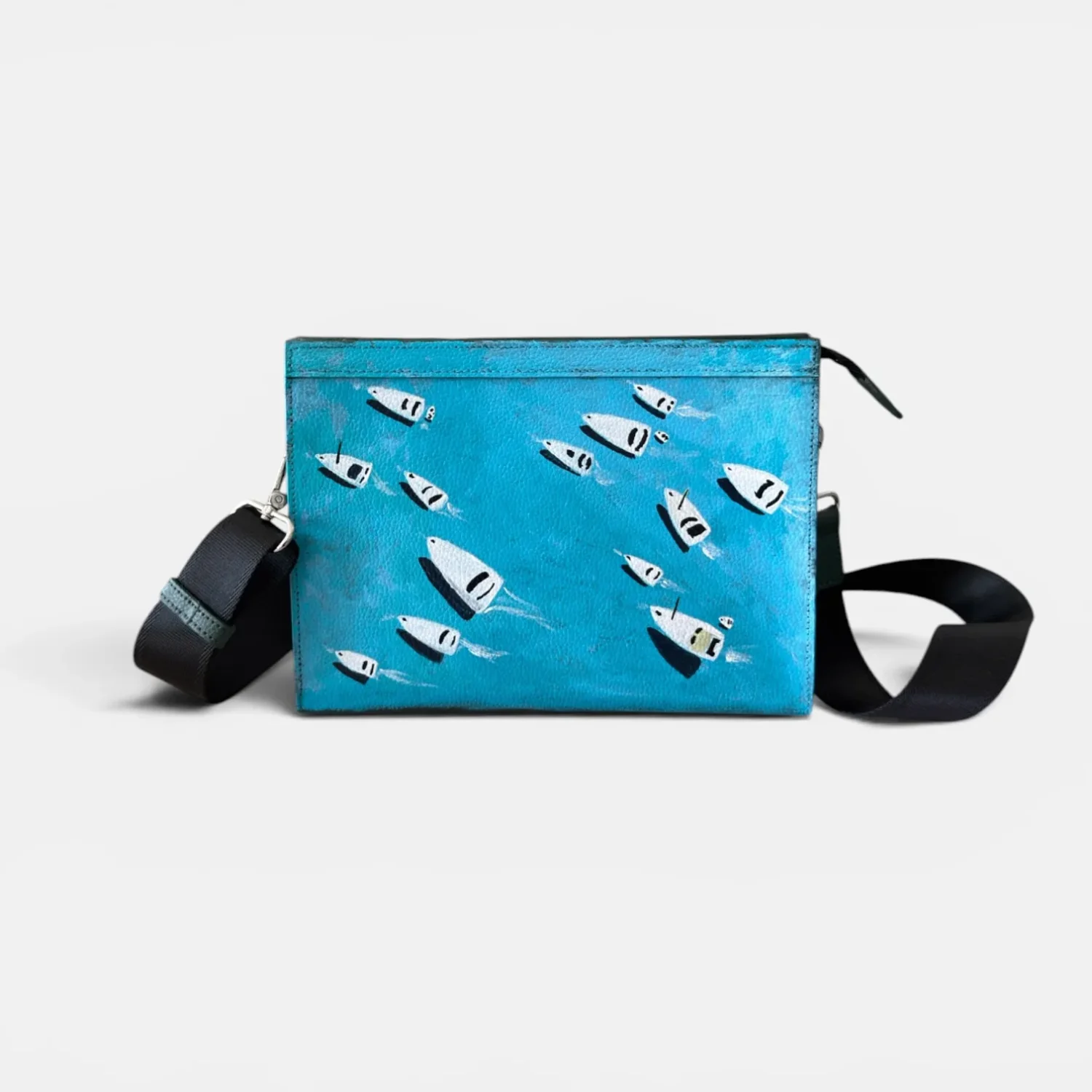 Sling Bag Emerald Green – Hand Painted Ocean Club