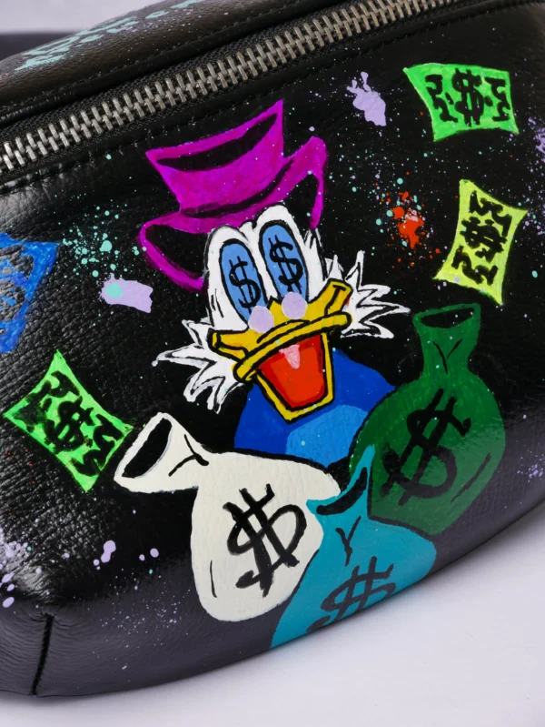 Crossbody Bag Painted "Riche Scrooge Duck" - Image 3