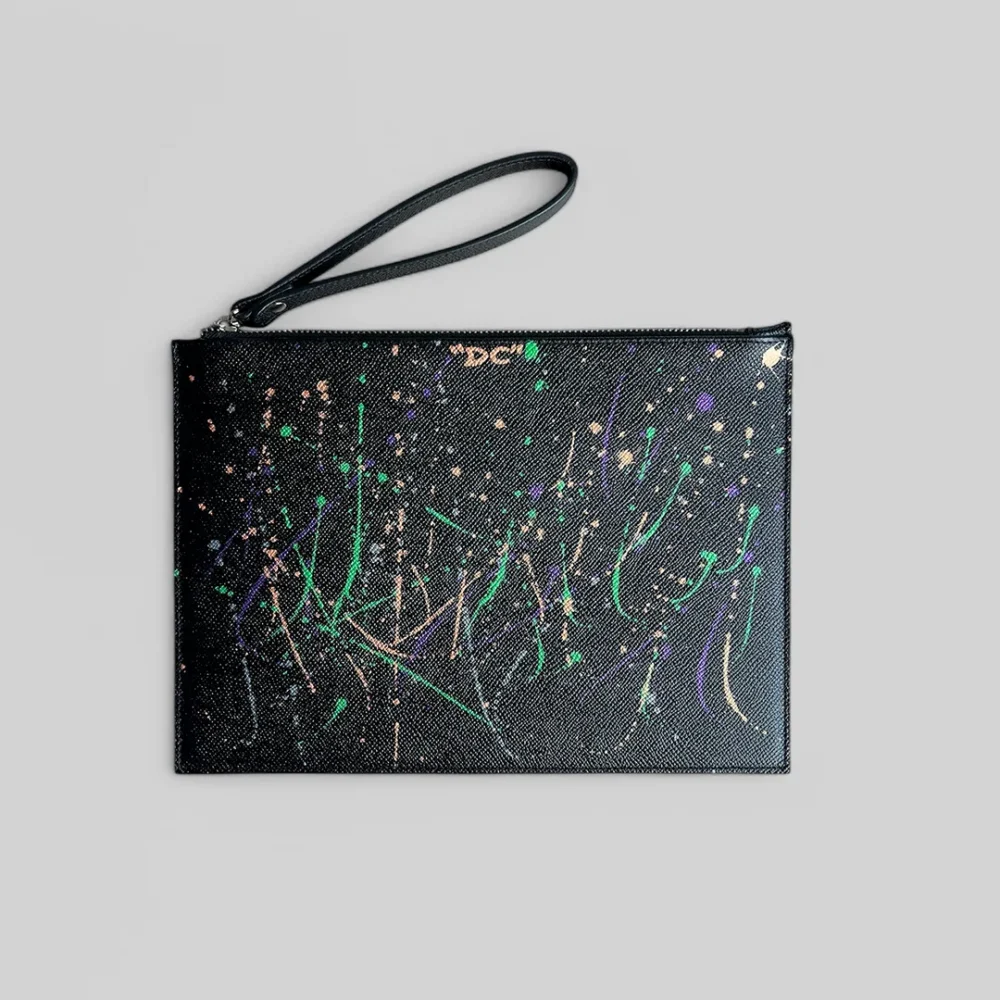 Pouch to go - Cuir Taïga Splashed