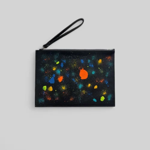 Pouch to go / Cuir saffiano Neon five colors