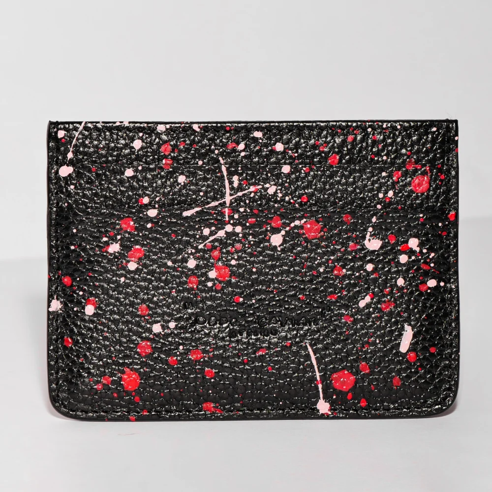 Card Holder Splashed "shades of red"