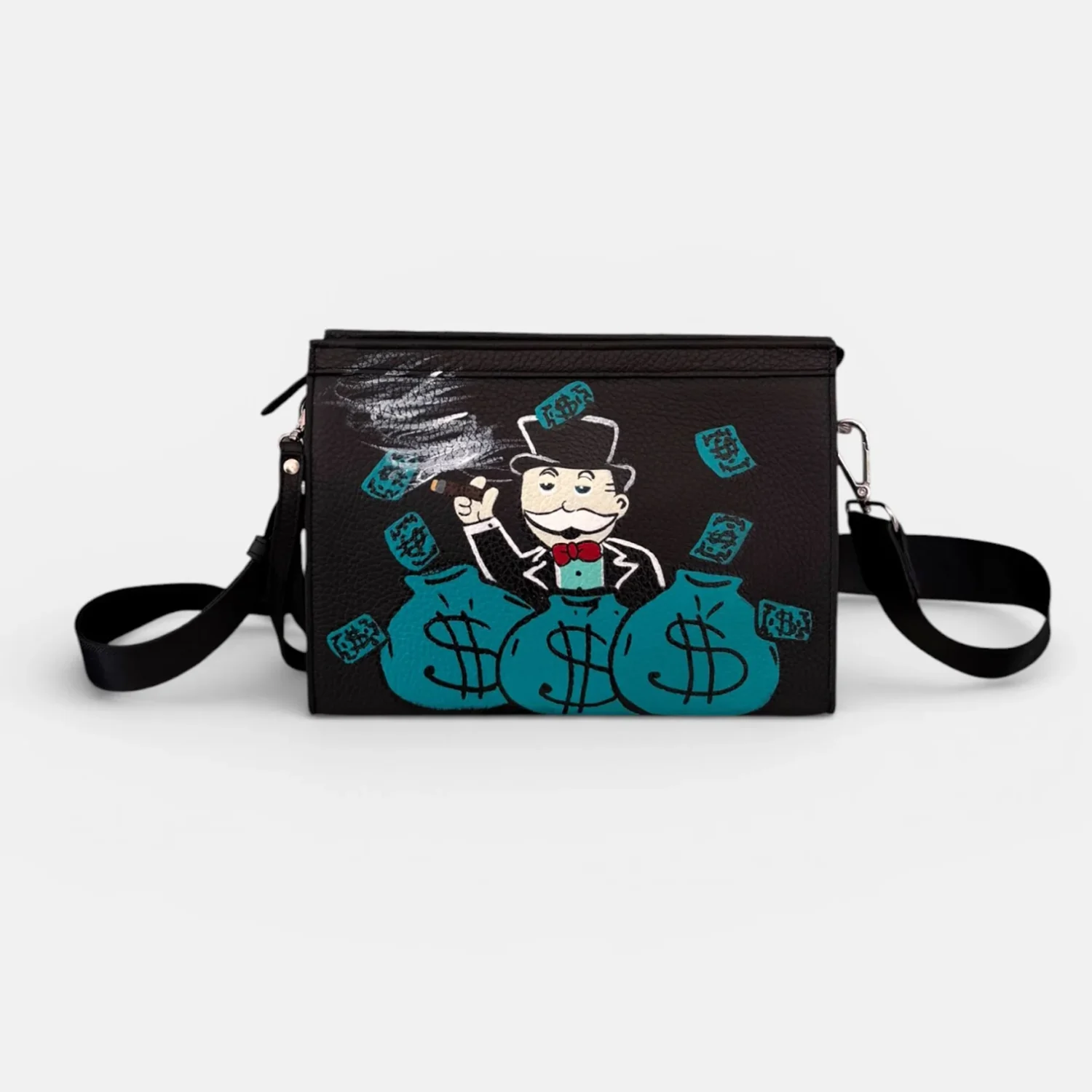 Sling Bag - Hand-Painted Cigar Club