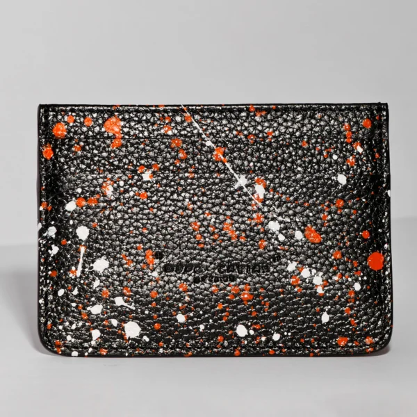 Card Holder Splashed "shades of orange"