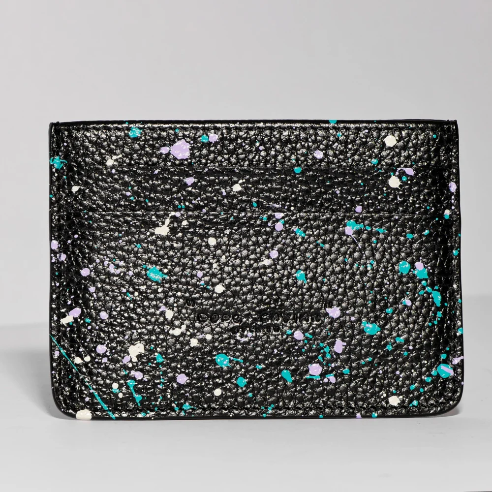Card Holder Splashed "shades of blue"